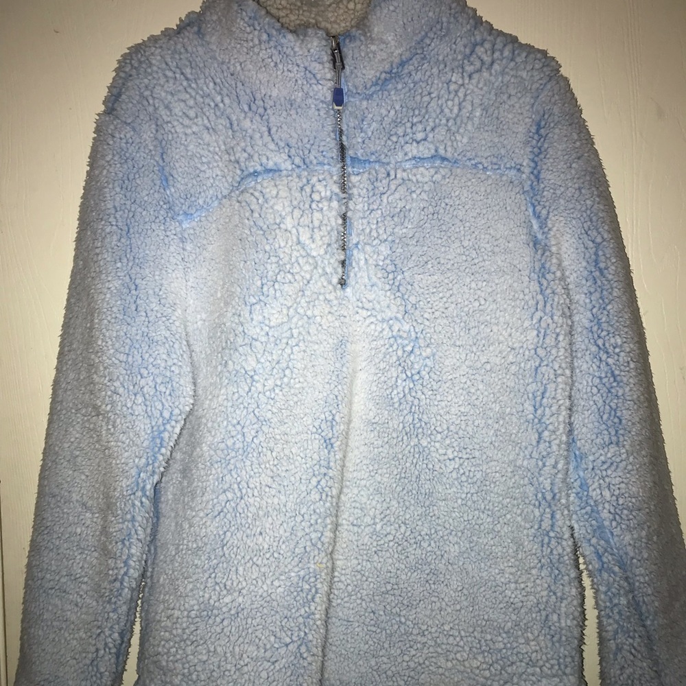 Green Tea Two Tone Sherpa Top